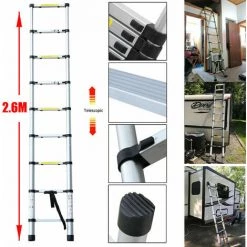 DAY PLUS Échelle Télescopique 8.5FT Stehradder Leger D'échelle D'échelle Alu Loft Alu Loft