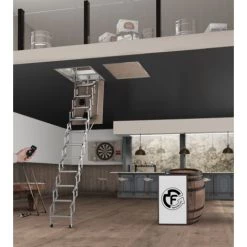 FGMSCALE Escalier Escamotable Électrique AutoAttic® Pour Comble 70x90 H=276-300 Cm