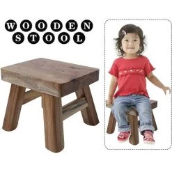 TINOR Marchepied En Bois Avec 4 Pieds Pour Bébé Et Enfant, Tabouret Multifonction Et Siège De Salle De Bain, Couloir (vernis) 8 TINOR Marchepied En Bois Avec 4 Pieds Pour Bébé Et Enfant, Tabouret Multifonction Et Siège De Salle De Bain, Couloir (vernis) -Pas Cher Échelle Magasin 46790947 4