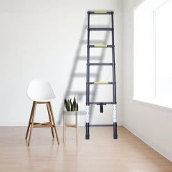 WOTTES Echelle Téléscopique Aluminium Multifonctionnel Extérieur Portable Échelle Télescopique Simple Côté Loft De Jardin 4.7M - Noir -Pas Cher Échelle Magasin 47428326 3