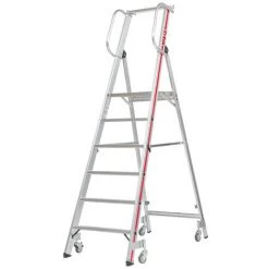 ESCABEAU DIRECT - MATISERE Escabeau Roulant De 6 Marches - Hauteur De Travail Maximale De 3.40m - 8080/06-4P