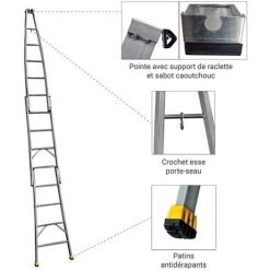 CENTAURE Echelle 4.00 - 13 Barreaux - 3 éléments - 415112 -Pas Cher Échelle Magasin 47911087 3