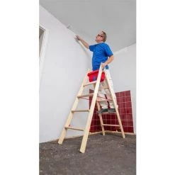 ESCABEAU DIRECT - MATISERE Escabeau Bois 2x4 Marches - Hauteur Atteignable 2.55m - 71499/2x4 -Pas Cher Échelle Magasin 47911276 3