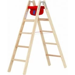 ESCABEAU DIRECT - MATISERE Escabeau Bois 2x7 Marches - Hauteur Atteignable 3.40m - 71499/2x7