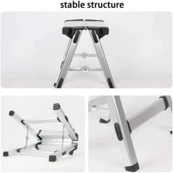 TINOR Escabeau Multifonction En Aluminium Avec 2 Marches - Charge Maximale : 150 Kg -Pas Cher Échelle Magasin 48077561 3