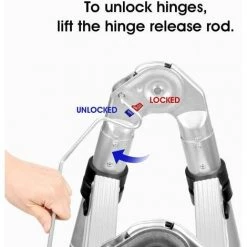 OOBEST Échelle Télescopique Escabeau Télescopique Échelle Pliante Échelle Escamotable En Aluminium 5M -Pas Cher Échelle Magasin 48098147 5