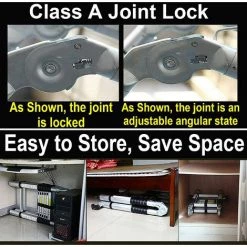 OOBEST Échelle Télescopique En Aluminium De 5 M (2,5 M + 2,5 M) Extensible Polyvalente, Robuste, 16 Marches, Capacité De 150 Kg/330 LB Avec Sécurité Certifiée -Pas Cher Échelle Magasin 48098153 3