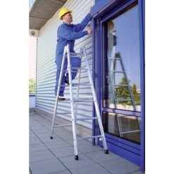 GÜNZBURGER Escabeau Alu 2x 8 Spr. 3,70 M Niveau Pieds