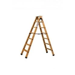 Escabeau Double Accès Bois CENTAURE 2x6 Marches + Tablette - 483606--