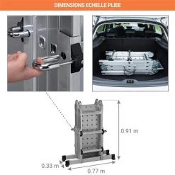 CENTAURE Echelle Articulée: Longueur D'échelle Jusqu'à 3.40m - 450711 8 CENTAURE Echelle Articulée: Longueur D'échelle Jusqu'à 3.40m - 450711 -Pas Cher Échelle Magasin 5034522 4