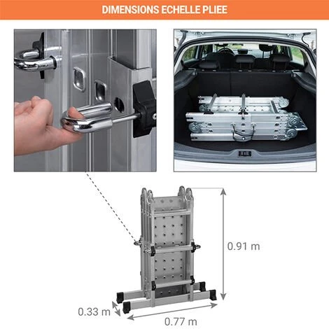 CENTAURE Echelle Articulée: Longueur D'échelle Jusqu'à 3.40m - 450711 4 CENTAURE Echelle Articulée: Longueur D'échelle Jusqu'à 3.40m - 450711 – Image 4