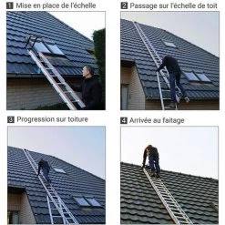 ECHELLE DIRECT - MATISERE Echelle De Couvreur - 8 Barreaux - Longueur : 2.00m - DL8 -Pas Cher Échelle Magasin 5034523 3