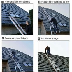 ECHELLE DIRECT - MATISERE Echelle De Couvreur - 12 Barreaux - Longueur : 3.00m - DL12 -Pas Cher Échelle Magasin 5034524 3