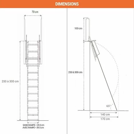 ECHELLE DIRECT - MATISERE Echelle De Meunier Pliante Pour Mezzanine Blanche - PALCO/P/B 2 ECHELLE DIRECT - MATISERE Echelle De Meunier Pliante Pour Mezzanine Blanche - PALCO/P/B – Image 2