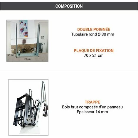 ECHELLE DIRECT - MATISERE Echelle De Meunier Pliante Pour Mezzanine Blanche - PALCO/P/B 4 ECHELLE DIRECT - MATISERE Echelle De Meunier Pliante Pour Mezzanine Blanche - PALCO/P/B – Image 4