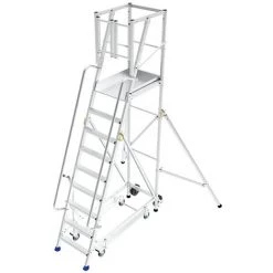 ESCABEAU DIRECT - MATISERE Escabeau Roulant Avec 4 Roues Escamotables - ER3-KRE