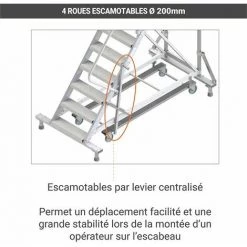 ESCABEAU DIRECT - MATISERE Escabeau Roulant Avec 4 Roues Escamotables - ER3-KRE 5 ESCABEAU DIRECT - MATISERE Escabeau Roulant Avec 4 Roues Escamotables - ER3-KRE -Pas Cher Échelle Magasin 50436722 3
