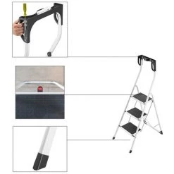 HAILO Marchepied 3 Marches Avec Garde-corps - 4343-011 -Pas Cher Échelle Magasin 5053570 4