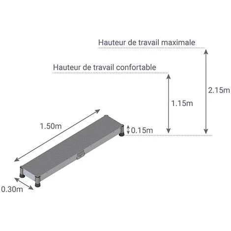 ESCABEAU DIRECT - MATISERE Marchepied Aluminium - 1 Marche - MP1-150 2 ESCABEAU DIRECT - MATISERE Marchepied Aluminium - 1 Marche - MP1-150 – Image 2