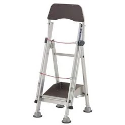 TUBESCA COMABI Escabeau De Rayonnage De 1 Marches. Hauteur Atteignable De 2.30m. - 2273201/ALU -Pas Cher Échelle Magasin 5071970 5