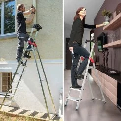 HAILO Escabeau 3 Marches - Hauteur Atteignable 2.35m - 8813-001 -Pas Cher Échelle Magasin 5074859 4