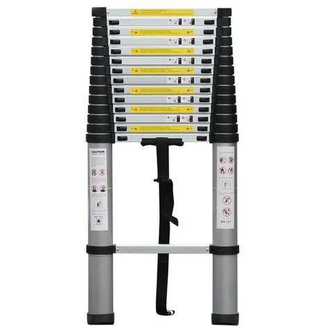 SECURY-T MONACO Echelle Télescopique Aluminium 15 Marches H 5.2 M 1 SECURY-T MONACO Echelle Télescopique Aluminium 15 Marches H 5.2 M