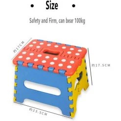 ELLE Marchepied Pliable Et Portable, Petit Marchepied Pliant, Antiglisse Marche Pied, Tabouret Pliantes Pour Enfants Et Adultes, Détient Jusqu'à 220 Lbs, Pour Cuisine, Salle De Bain, Jardin -Pas Cher Échelle Magasin 50952220 3