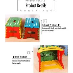 ELLE Marchepied Pliable Et Portable, Petit Marchepied Pliant, Antiglisse Marche Pied, Tabouret Pliantes Pour Enfants Et Adultes, Détient Jusqu'à 220 Lbs, Pour Cuisine, Salle De Bain, Jardin -Pas Cher Échelle Magasin 50952220 4