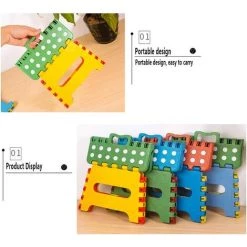 ELLE Marchepied Pliable Et Portable, Petit Marchepied Pliant, Antiglisse Marche Pied, Tabouret Pliantes Pour Enfants Et Adultes, Détient Jusqu'à 220 Lbs, Pour Cuisine, Salle De Bain, Jardin -Pas Cher Échelle Magasin 50952220 5