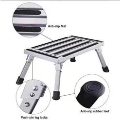 ZHUOXUAN Plate-forme De Travail, Marches De Plate-forme Pliante En Aluminium, échelle De Banc Portable Step Up , Conception Antidérapante, échelle Portable Pour Remorque / Véhicule -Pas Cher Échelle Magasin 51446715 3