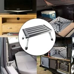 ZHUOXUAN Plate-forme De Travail, Marches De Plate-forme Pliante En Aluminium, échelle De Banc Portable Step Up , Conception Antidérapante, échelle Portable Pour Remorque / Véhicule -Pas Cher Échelle Magasin 51446715 5