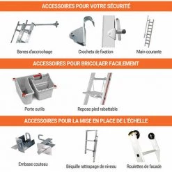 ECHELLE DIRECT - MATISERE Echelle Aluminium 3.54m - 12 Barreaux - 8112 -Pas Cher Échelle Magasin 5269183 5