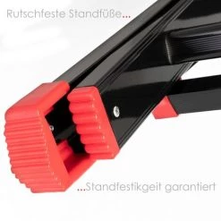 Masko® Aluminium échelle Télescopique Multifonctionnel En Aluminium échelle Pliante échelle, 5.10m / 4x5 Sprossen Black/Rot (de) -Pas Cher Échelle Magasin 52973834 4