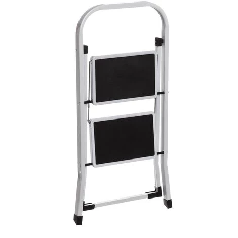 LOLAHOME Echelle 2 Marches Antidérapante En Acier Blanc 82x54x45 Cm 5 LOLAHOME Echelle 2 Marches Antidérapante En Acier Blanc 82x54x45 Cm – Image 5