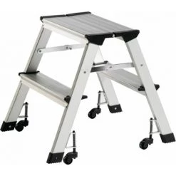 NO-NAME-PRODUKT Étapes Pliantes 2 Plateforme-H.440mm Aluminium.