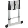 Relaxdays Echelle Télescopique, Jusqu’à 3,2 M, Fonction Softclose, Charge Jusqu’à 150 Kg, En Aluminium, Argent/noir