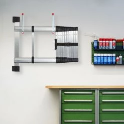 Relaxdays Echelle Télescopique, Jusqu’à 3,2 M, Fonction Softclose, Charge Jusqu’à 150 Kg, En Aluminium, Argent/noir -Pas Cher Échelle Magasin 54414251 3