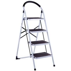 Escabeau / Marche-pied Pliant 4 Niveaux Portée Max 150 Kg BRIXO