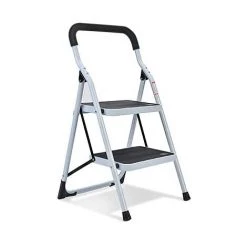 LIFCAUSAL Escabeau Pliant à 2 Marches Avec Pédale Antidérapante Robuste Et Large Capacité De 330 Lb Escabeau Multi-usage Pour La Maison Et La Cuisine Gain De Place