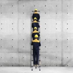 DAY PLUS Échelle Télescopique Échelle Extensible De 3,2 M, échelle Pliante Escabeau Antidérapante, En Acier Inoxydable De Haute Qualité, échelle Polyvalente, échelle Domestique Capacité De Charge De 150 Kg -Pas Cher Échelle Magasin 55255191 4