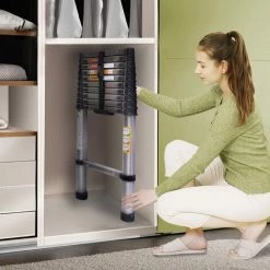 DAY PLUS Échelle Télescopique Échelle Extensible De 3,2 M, échelle Pliante Escabeau Antidérapante, En Acier Inoxydable De Haute Qualité, échelle Polyvalente, échelle Domestique Capacité De Charge De 150 Kg -Pas Cher Échelle Magasin 55255191 5