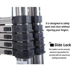 DAY PLUS Échelle Télescopique échelle Pliante 3.8M Avec Stabilisateur, Escabeau Antidérapant 1.9M + échelle 1.9M En Acier Inoxydable De Haute Qualité, échelle Polyvalente, Capacité De Charge Jusqu'à 150kg 7 DAY PLUS Échelle Télescopique échelle Pliante 3.8M Avec Stabilisateur, Escabeau Antidérapant 1.9M + échelle 1.9M En Acier Inoxydable De Haute Qualité, échelle Polyvalente, Capacité De Charge Jusqu'à 150kg -Pas Cher Échelle Magasin 55255199 3