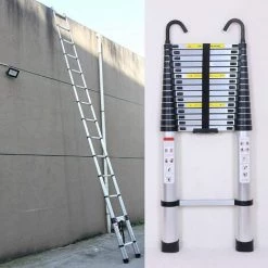 DAY PLUS Échelle Polyvalente Échelle Télescopique De 6,2 M Avec Crochet Amovible Échelle Pliante En Aluminium Échelle Antidérapante Extensible Robuste Capacité De Charge De 150 Kg/330 Lb -Pas Cher Échelle Magasin 55255208 3