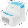Gizcam Marche Pied Enfant, Escabeau Enfant, Petit Tabouret Plastique, Marchepied 2 Marches Antidéparant En Bas âge Pour Apprentissage De La Propreté / Salle De Bains / Cuisine