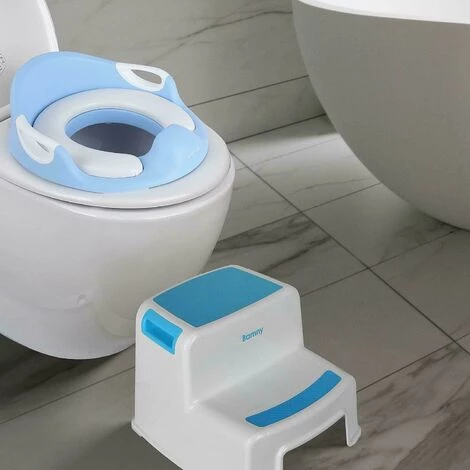 Gizcam Marche Pied Enfant, Escabeau Enfant, Petit Tabouret Plastique, Marchepied 2 Marches Antidéparant En Bas âge Pour Apprentissage De La Propreté / Salle De Bains / Cuisine 4 Gizcam Marche Pied Enfant, Escabeau Enfant, Petit Tabouret Plastique, Marchepied 2 Marches Antidéparant En Bas âge Pour Apprentissage De La Propreté / Salle De Bains / Cuisine – Image 4