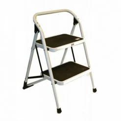 JARDIBRICODECO Echelle Escabeau 2 Marches Anti Dérapante Renforcé Pliable