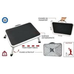 JARDIBRICODECO Escabeau Marche En Acier Pliable Max. 150kg -Pas Cher Échelle Magasin 55331602 4