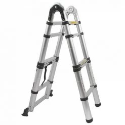 JARDIBRICODECO Echelle Télescopique Aluminium 4.4m 150 Kg 2x7 EN131