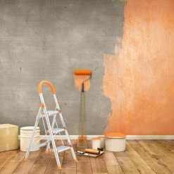 Relaxdays Escabeau, 3 Marches, Pliable, Charge Maximale : Env. 150 kg, Acier Et Plastique, Garde-corps, Argenté/orange -Pas Cher Échelle Magasin 55358270 3