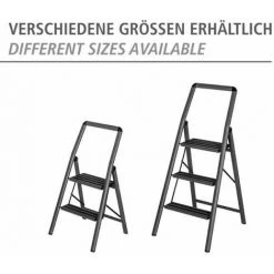 WENKO Escabeau 3 Marches, Petit Escabeau Pliable, Marches Antidérapantes, Léger 4,05 Kg, Aluminium, 48x114,5x6 Cm, Gris Foncé 9 WENKO Escabeau 3 Marches, Petit Escabeau Pliable, Marches Antidérapantes, Léger 4,05 Kg, Aluminium, 48x114,5x6 Cm, Gris Foncé -Pas Cher Échelle Magasin 55427564 5